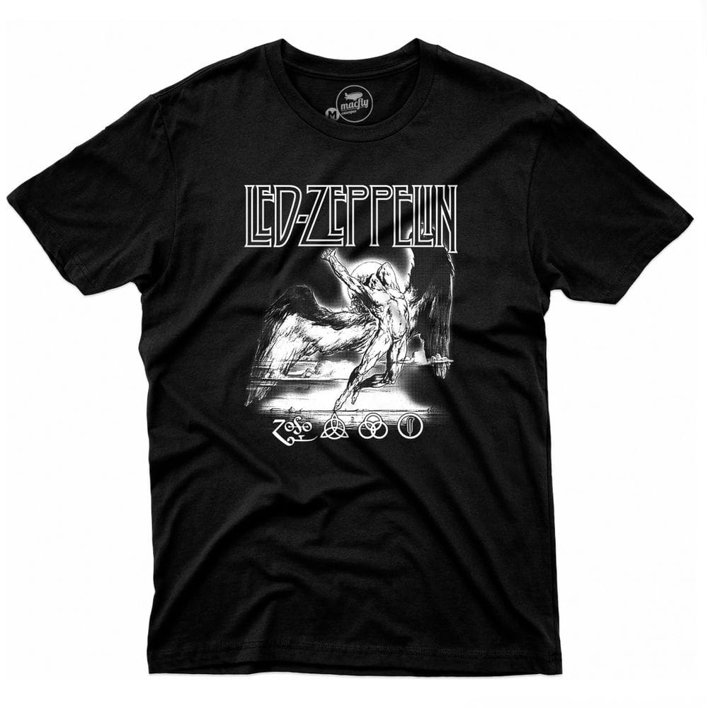 Camiseta Masculina Led Zeppelin Logos Camisa Banda Rock Md3