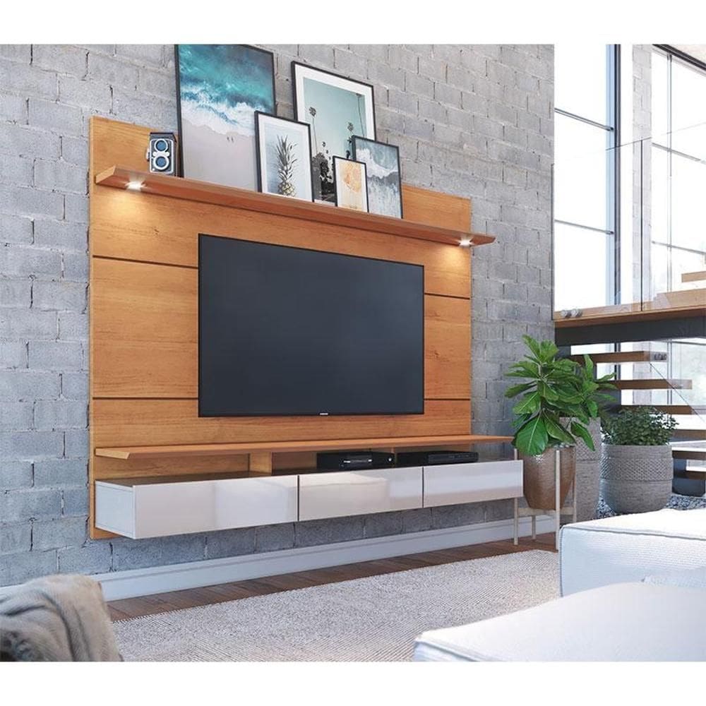 Painel para TV Home Suspenso Ambiente Decore 1.8 Nature Off White - Imcal