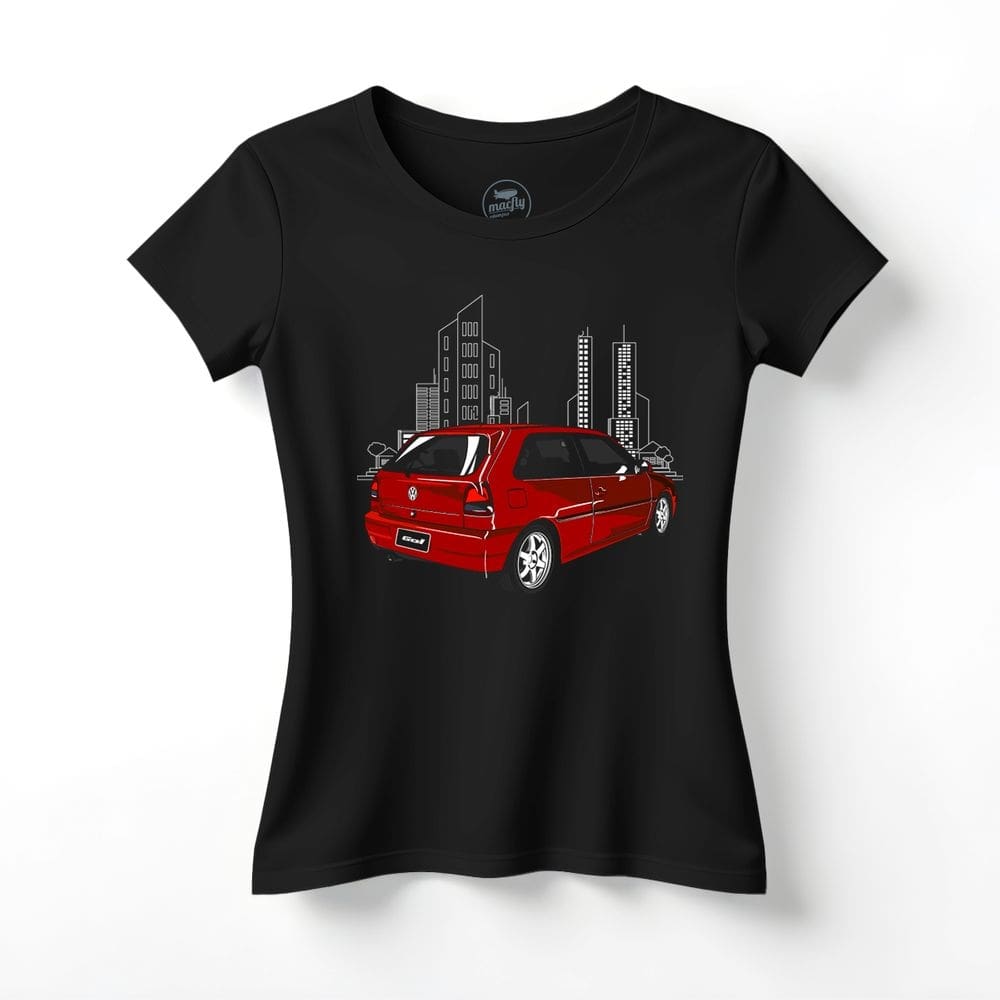 Camiseta Feminina Gol Bola Vermelho G2 Classico Volkswagem