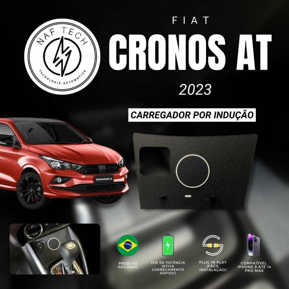 Carregador De Celular Sem Fio Veicular Fiat Argo Automatico