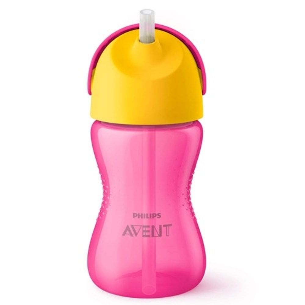 Copo treinamento avent - dinossauro rosa/amarelo