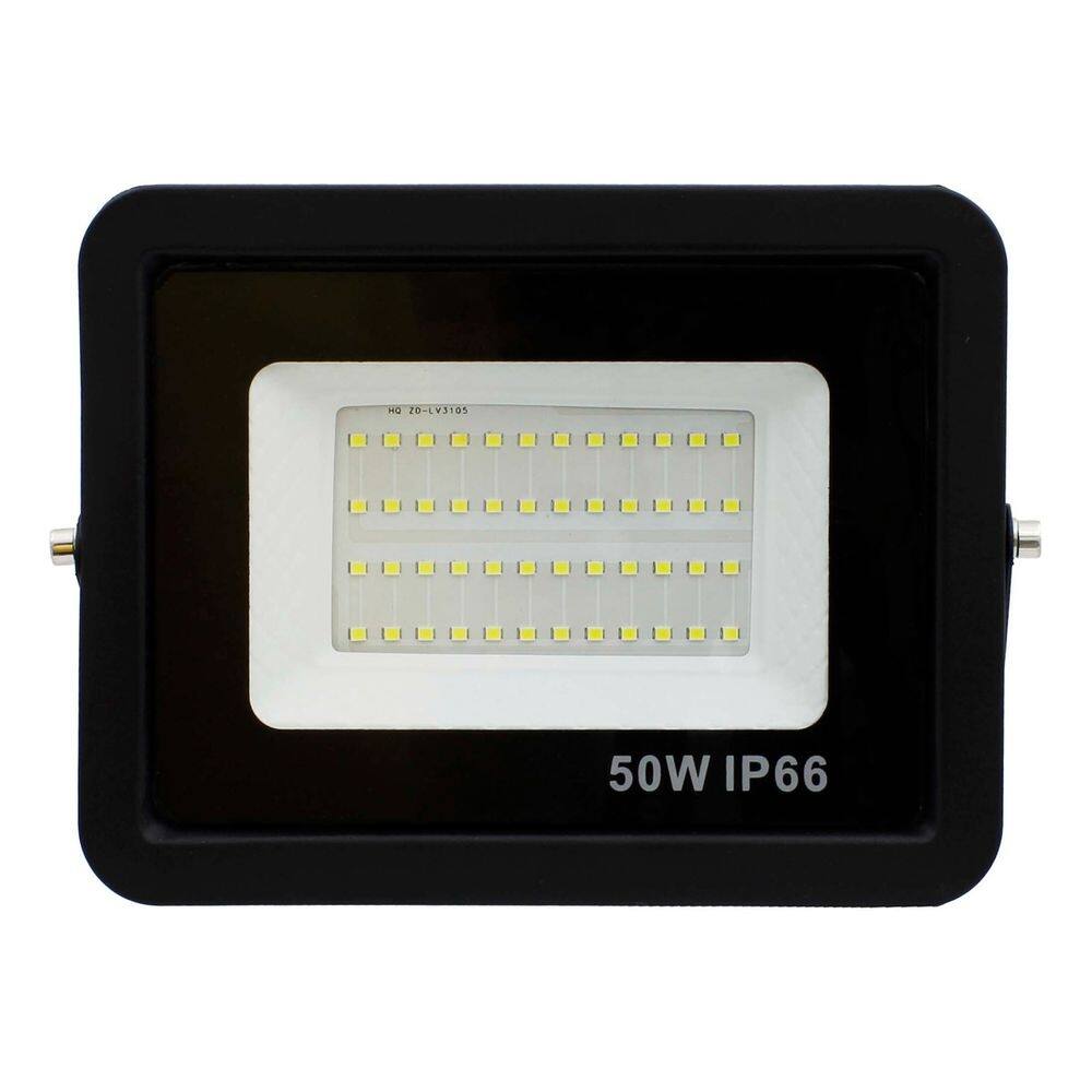 Refletor LED Branco Holofote Bivolt 50W 6500K Alta Luminosidade 48 Leds
