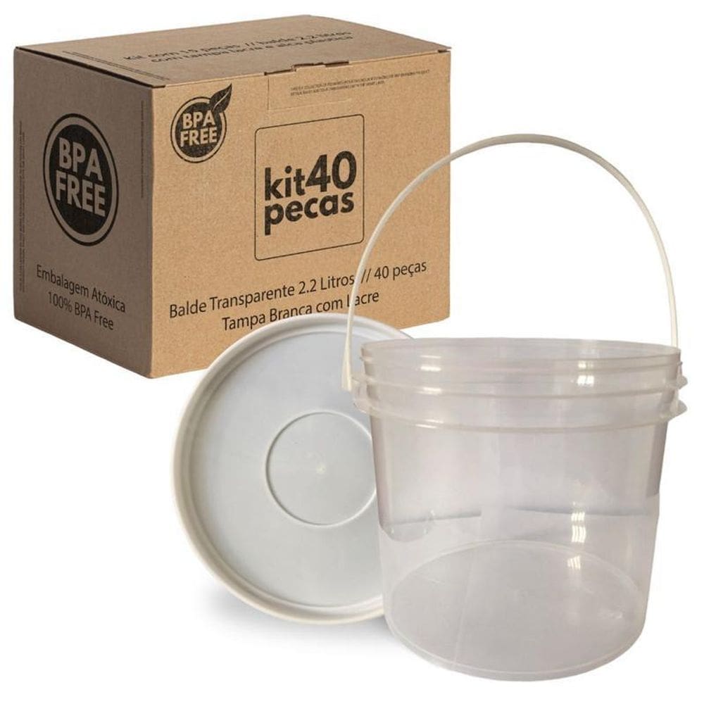Baldes organizadores p geladeira 40 pçs