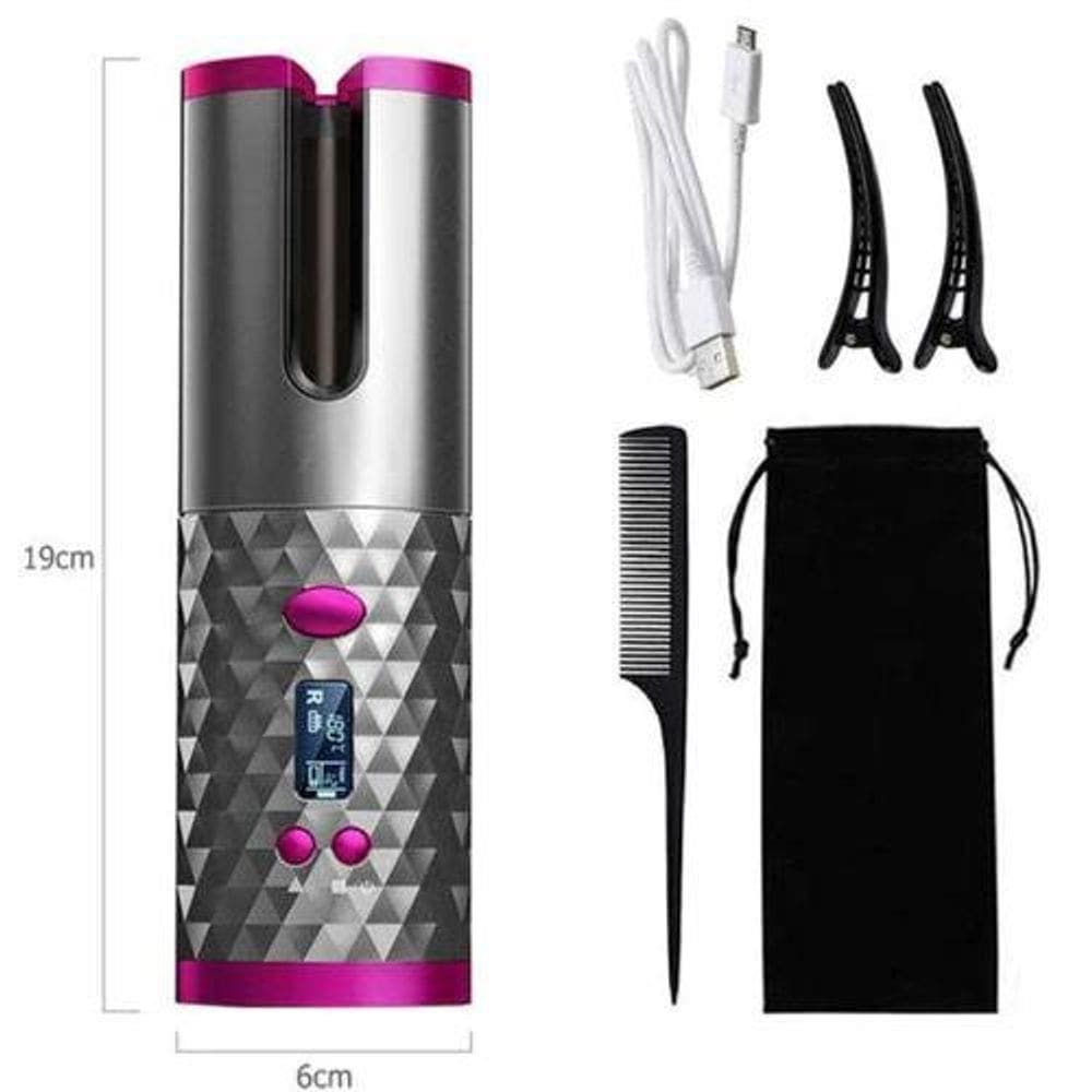 Lindo modelador de cachos automático sem fio portátil