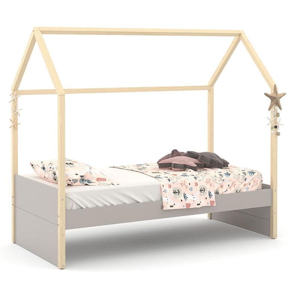 Cama Montessoriana Kids Liv Cinza Natural – Matic