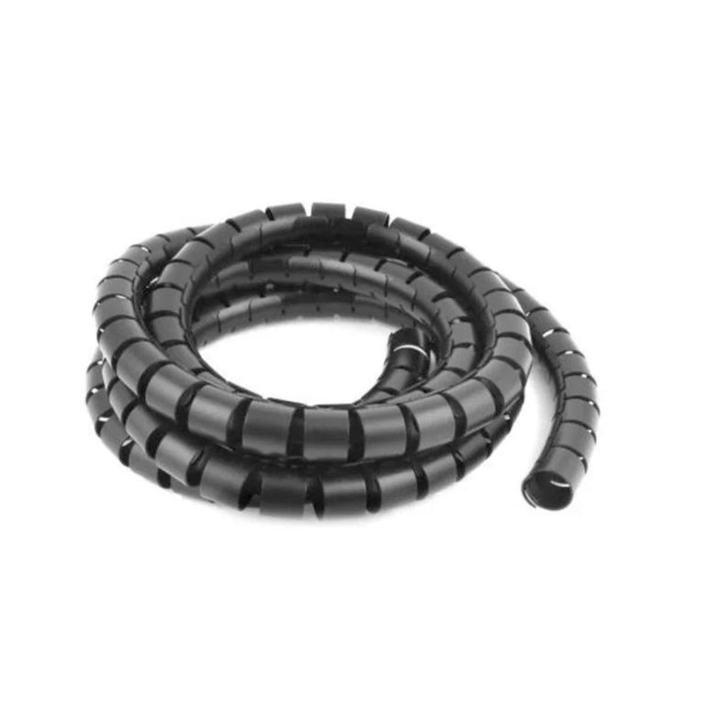 Organizador de fios cabos espiral 3/4 preto 1 metro