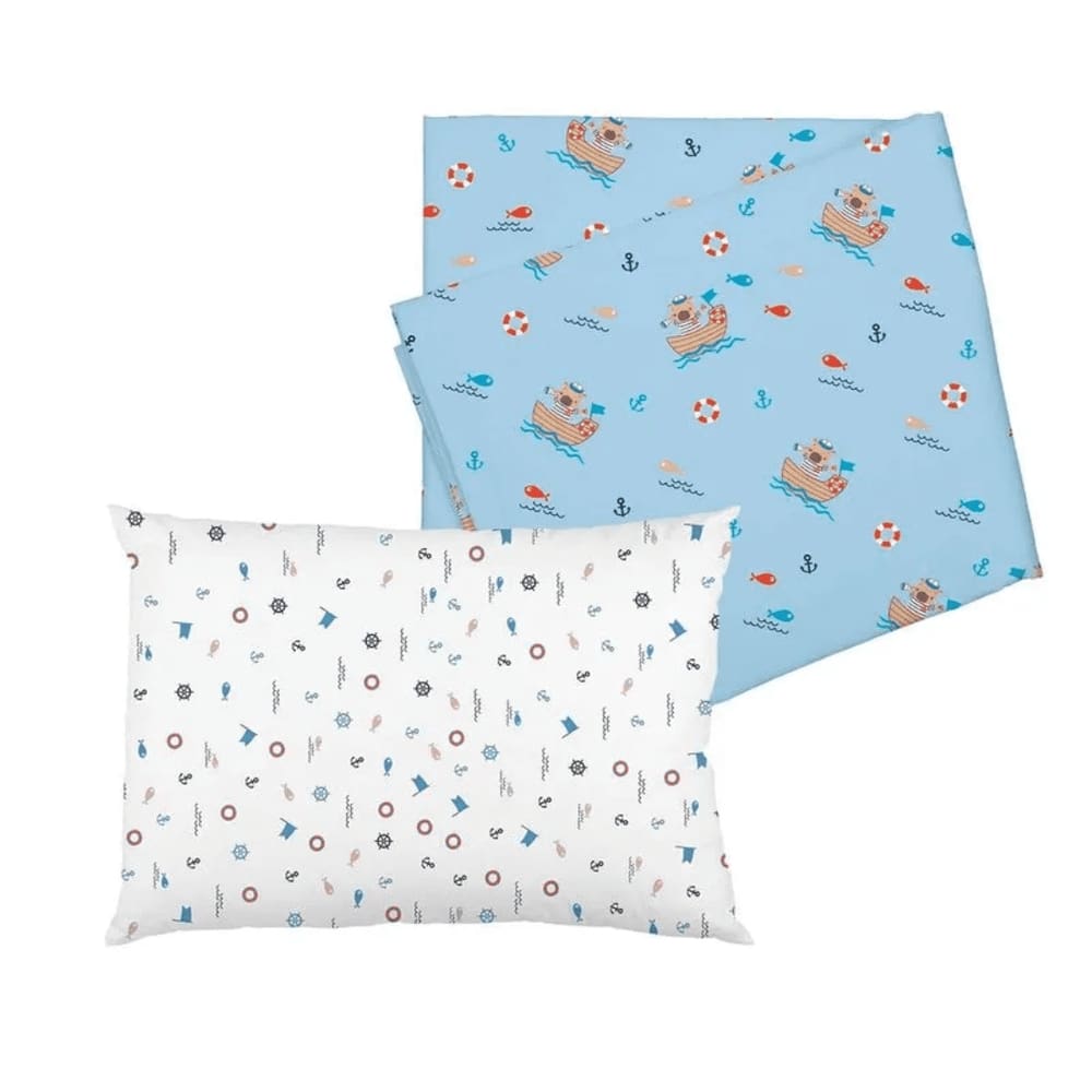 Jogo De Lençol Para Carrinho Bublim Baby C/02 Unidades Estampado