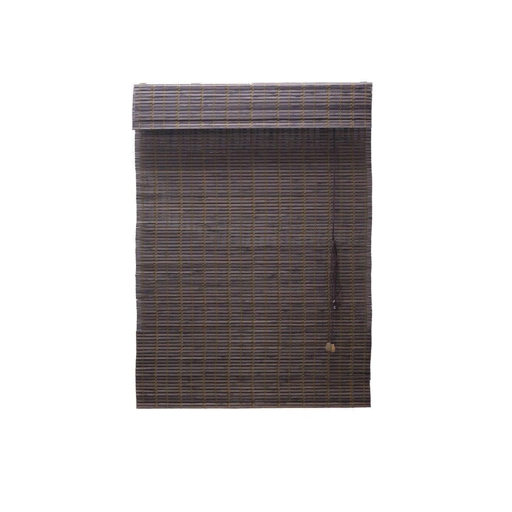 Persiana bambu romana marrom 80 x 220 cm com bandô