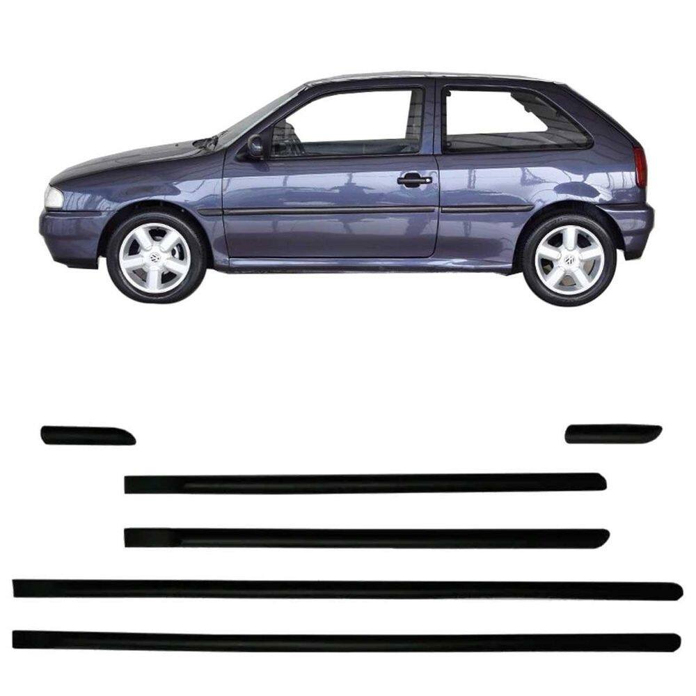 Friso lateral vw gol gli 2 portas preto 96 97 98 99 942a