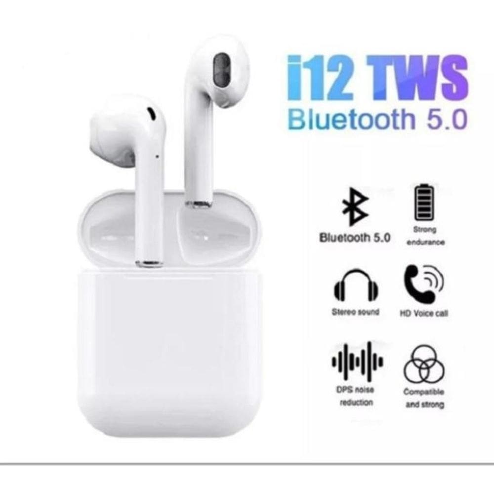 Fone de ouvido bluetooth 5.0 i12 tws pronta lacrado