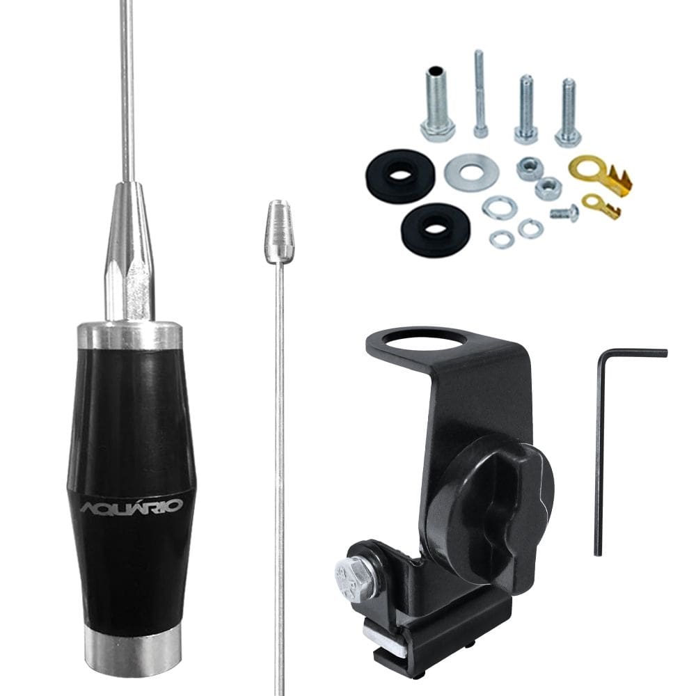 Kit Enfeite Antena Px 1,40m Suporte Portas Malas Capô Capu Parafusos Anti-furto