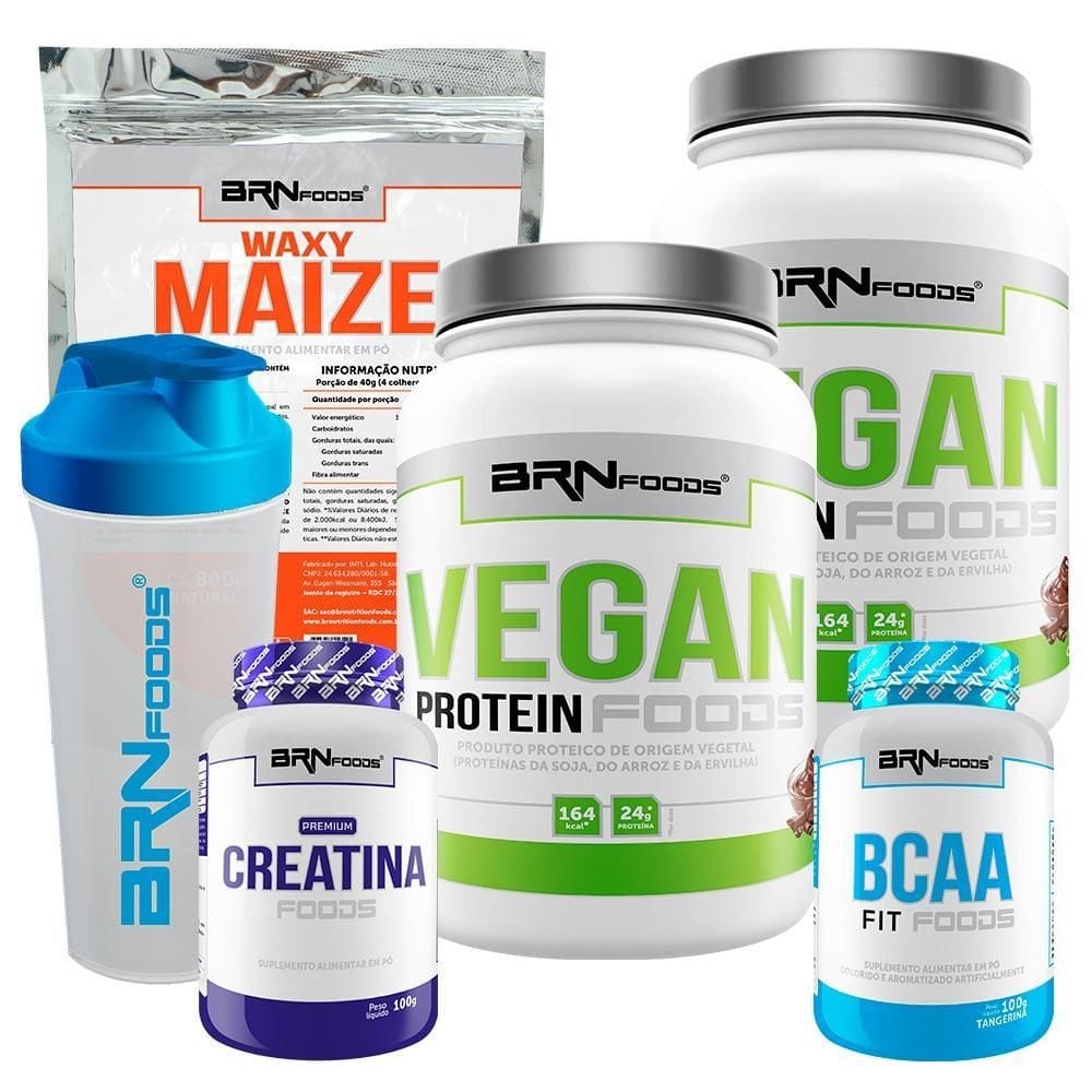 Kit vegano: 2 vegan protein 500g+ waxy maize 800g