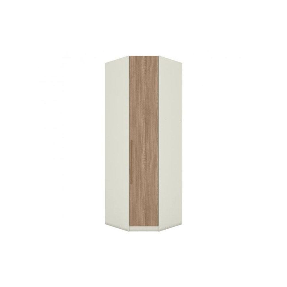 Guarda Roupa Closet Modulado de Canto Oblíquo Seletto MC07 c/ 1 Porta cor Areia/Jequitibá - Henn