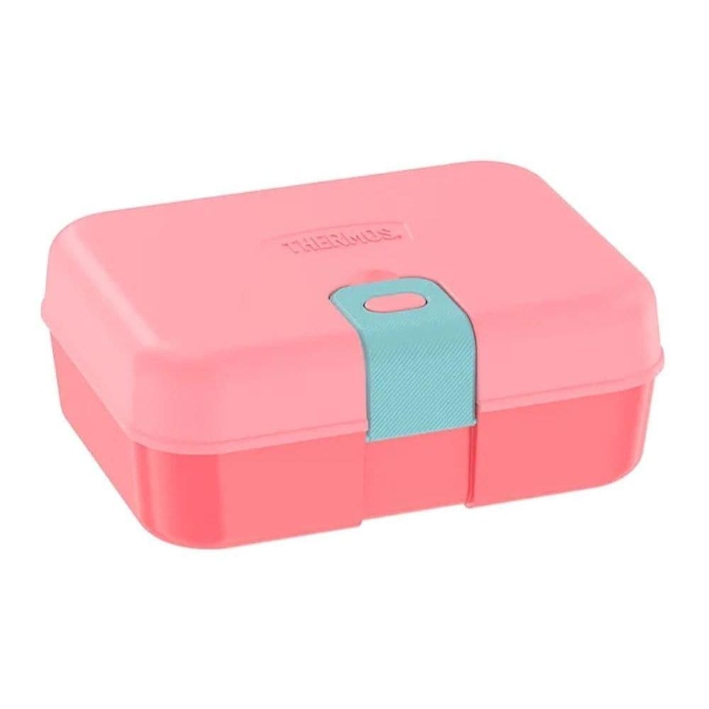 Lancheira thermos com 8 peças bpa free bento box coral