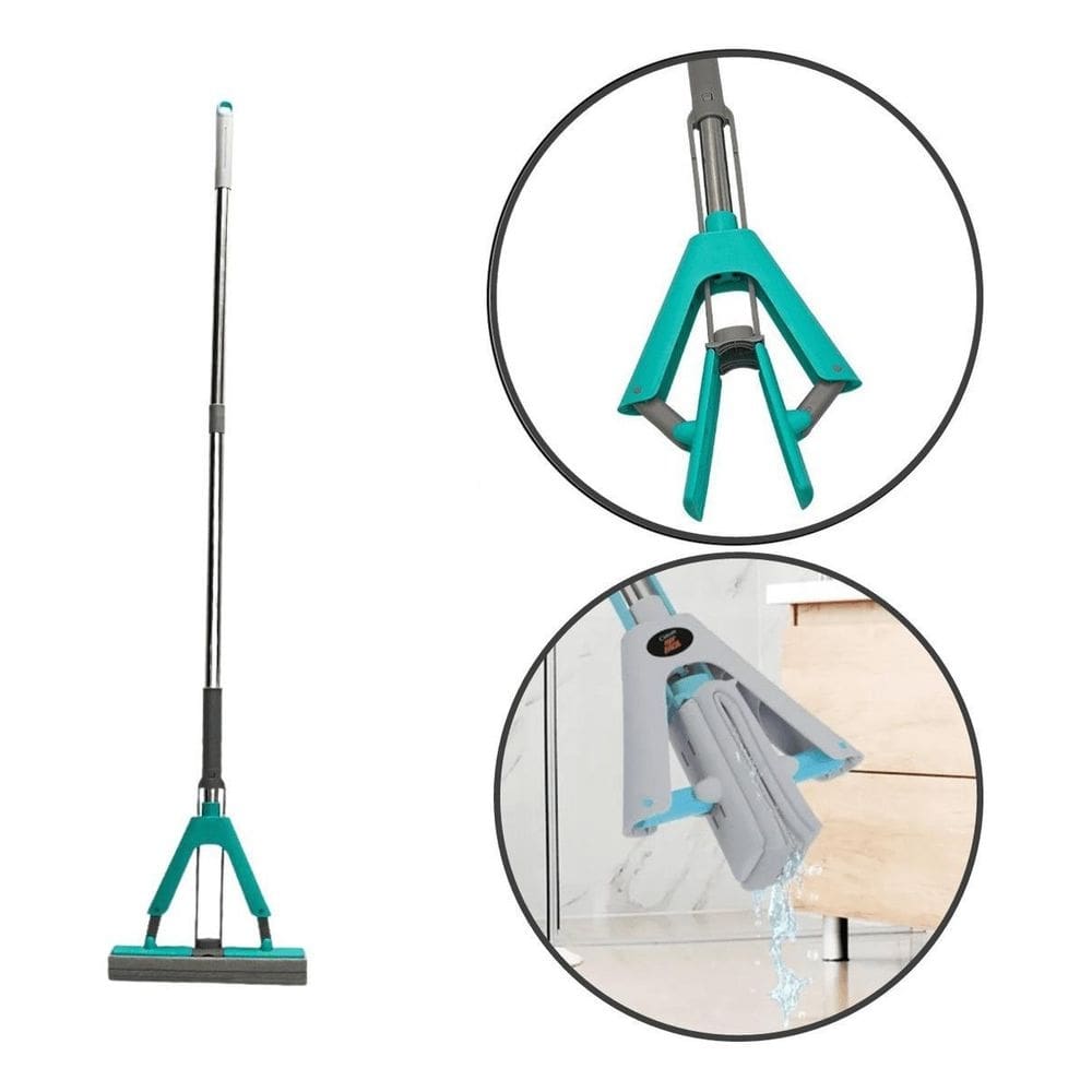 Rodo mop dobrável - limpeza prática e eficiente