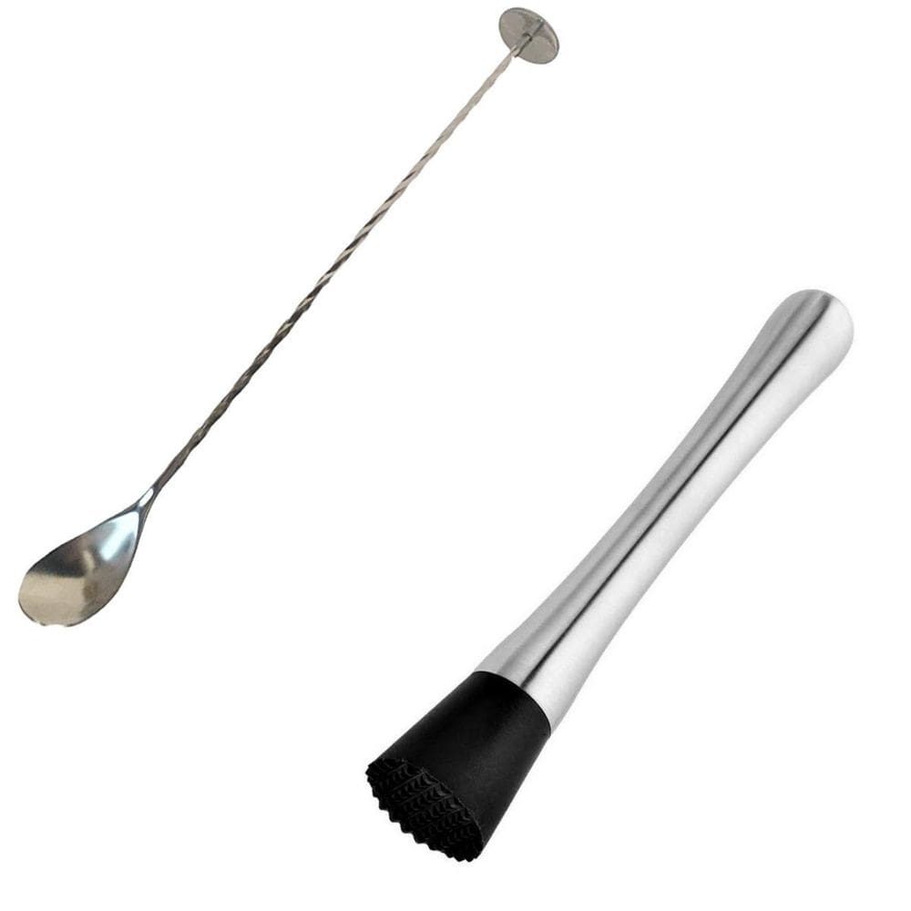 Kit colher bailarina macerador inox drinks coquetel barman