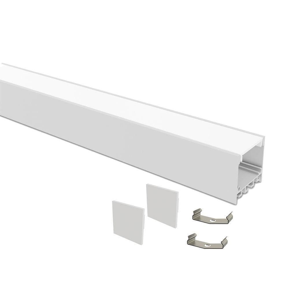 Perfil De Sobrepor Taschibra Para Fita De Led Zenith 50 Com 1 Metro Branco