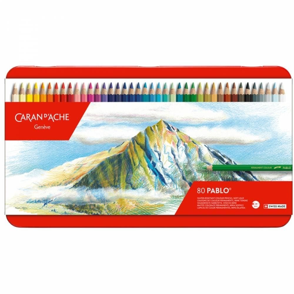 Lápis de cor caran dache pablo 80 cores