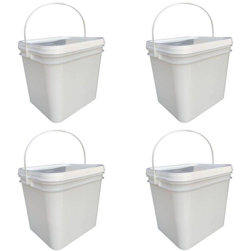 Balde para armazenar leite materno retangular 3.6l - 4 pçs