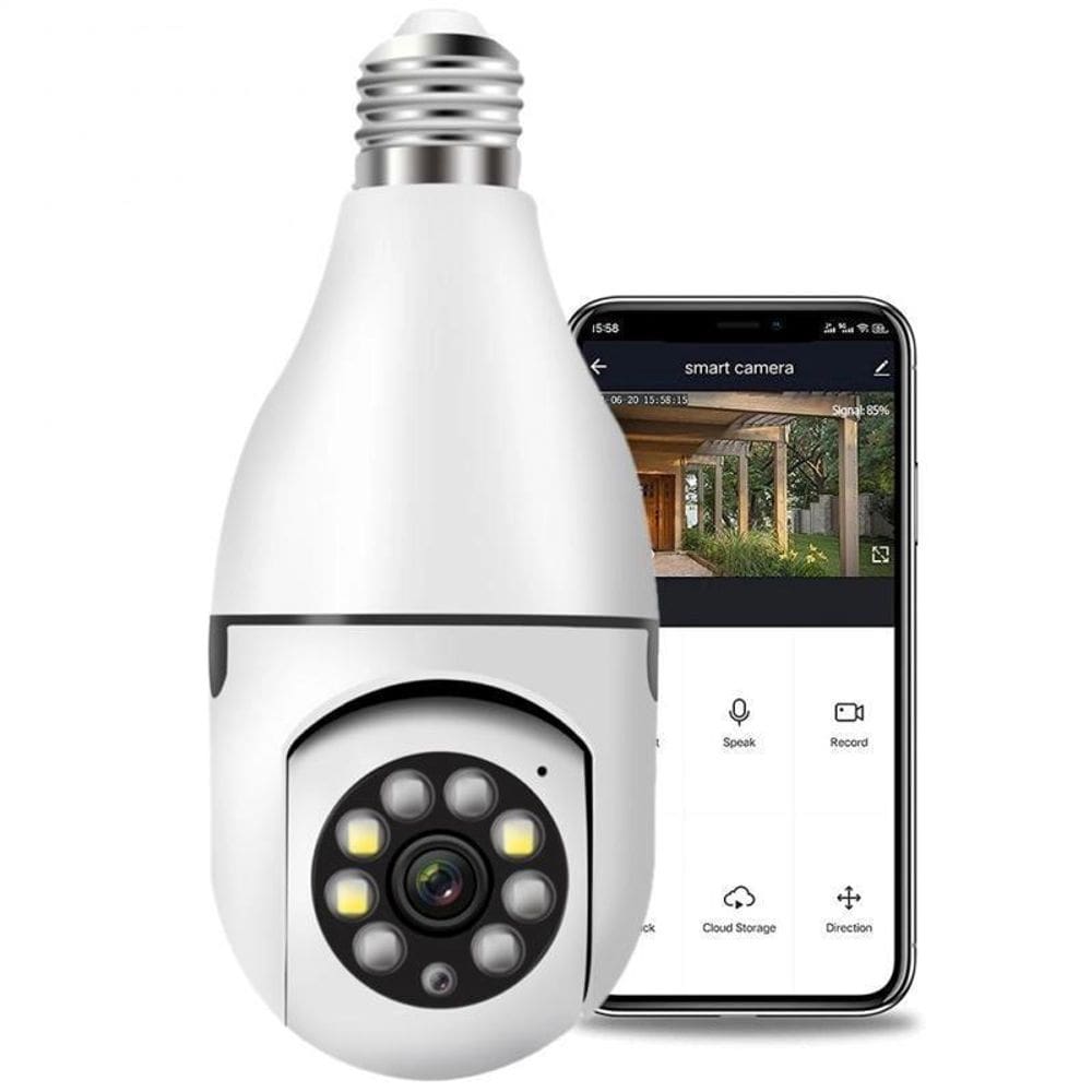 Câmera segurança ip lâmpada wifi full hd visão noturna yoose