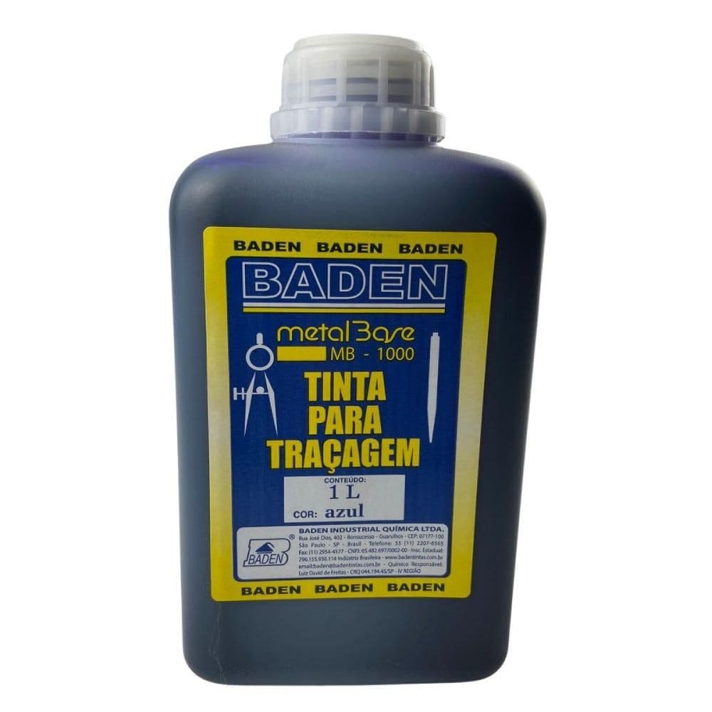 Tinta para Traçagem Metais 1 Litro Azul B1-1-27 BADEN
