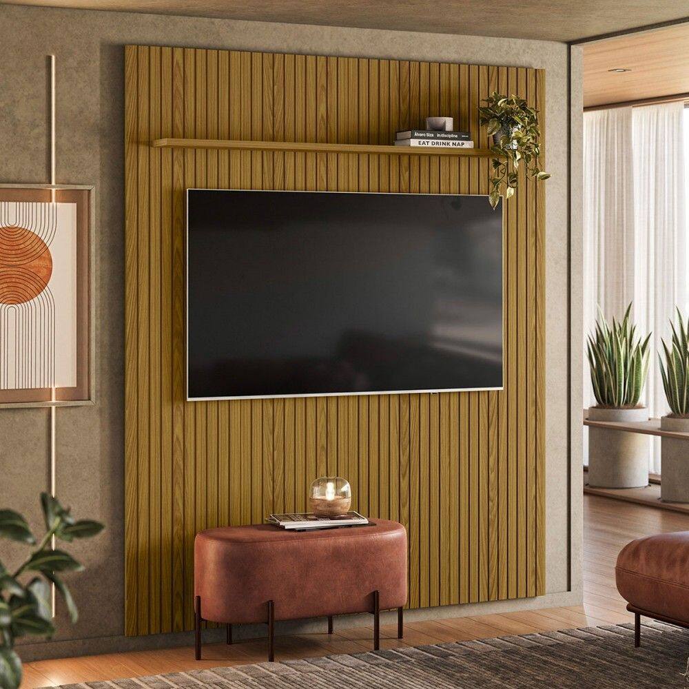 Painel para TV Até 65 Polegadas Uno Frizz Cedro - Olivar Móveis