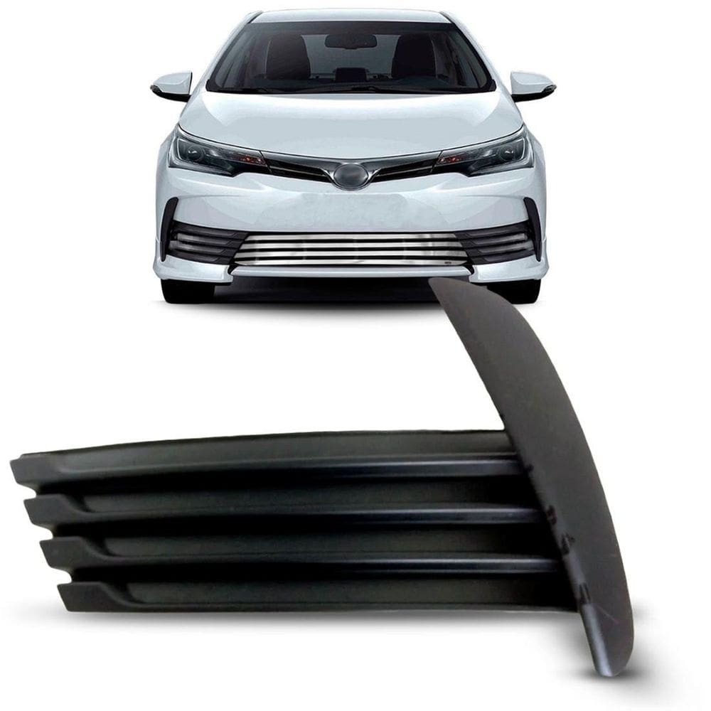 Moldura farol milha corolla 2018 a 2020 preta sem furo