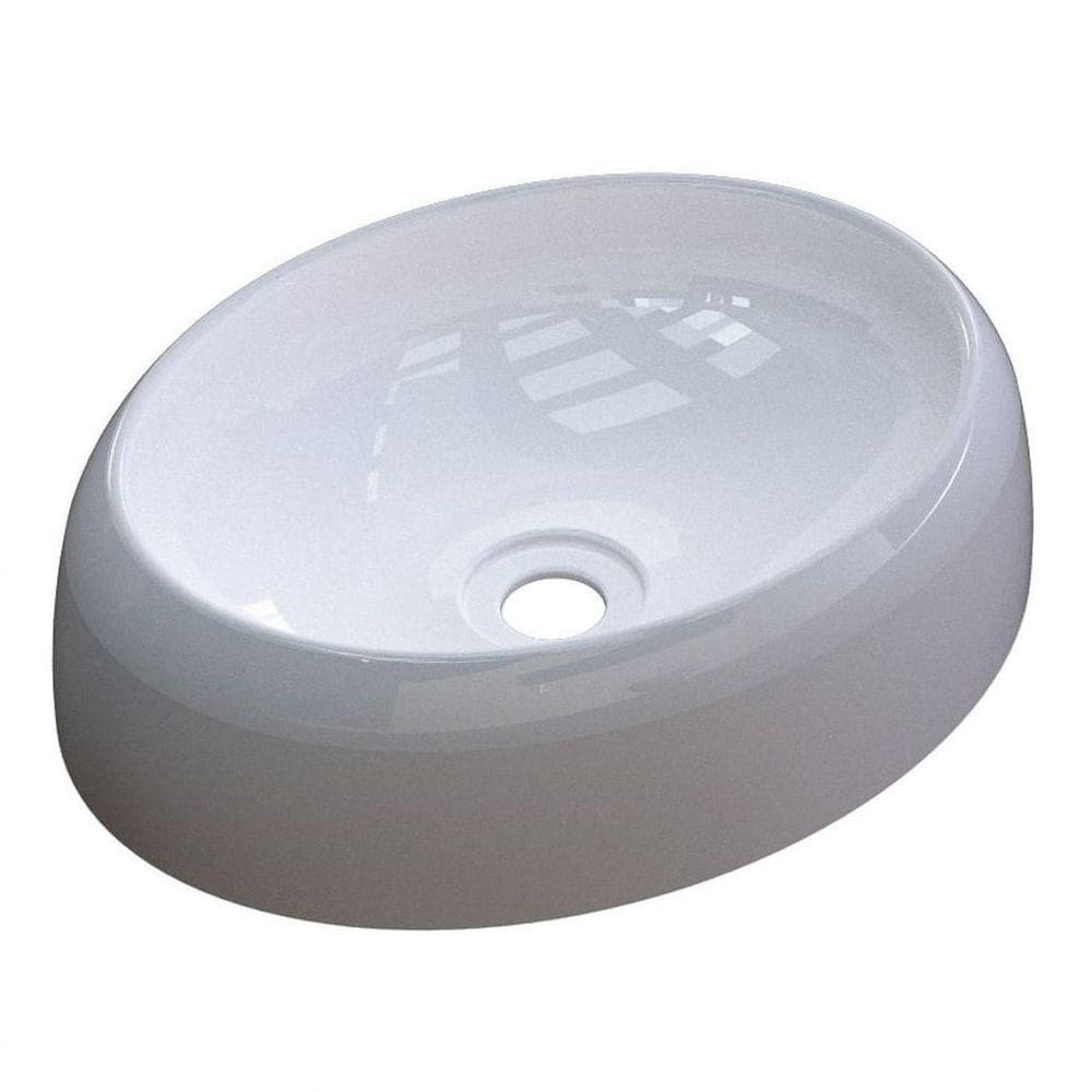 Cuba Pia De Apoio Para Banheiro Oval Capri Ov39w C08 Branco