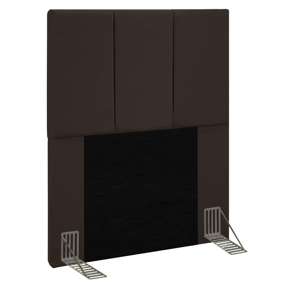 Cabeceira Solteiro 90Cm Pérola D10 Suede Marrom