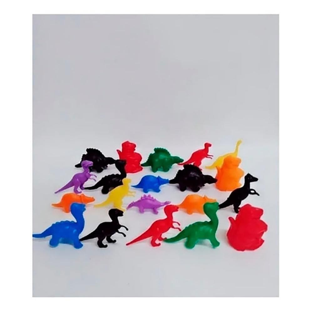 Kit 20 dinossauro colorido plástico mini brinquedo festa-top
