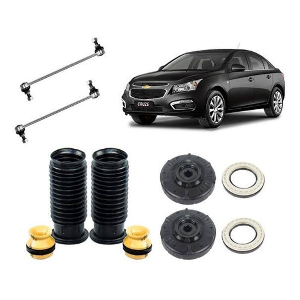 Par 2 kit da suspensão + bieleta dianteira cruze sedan