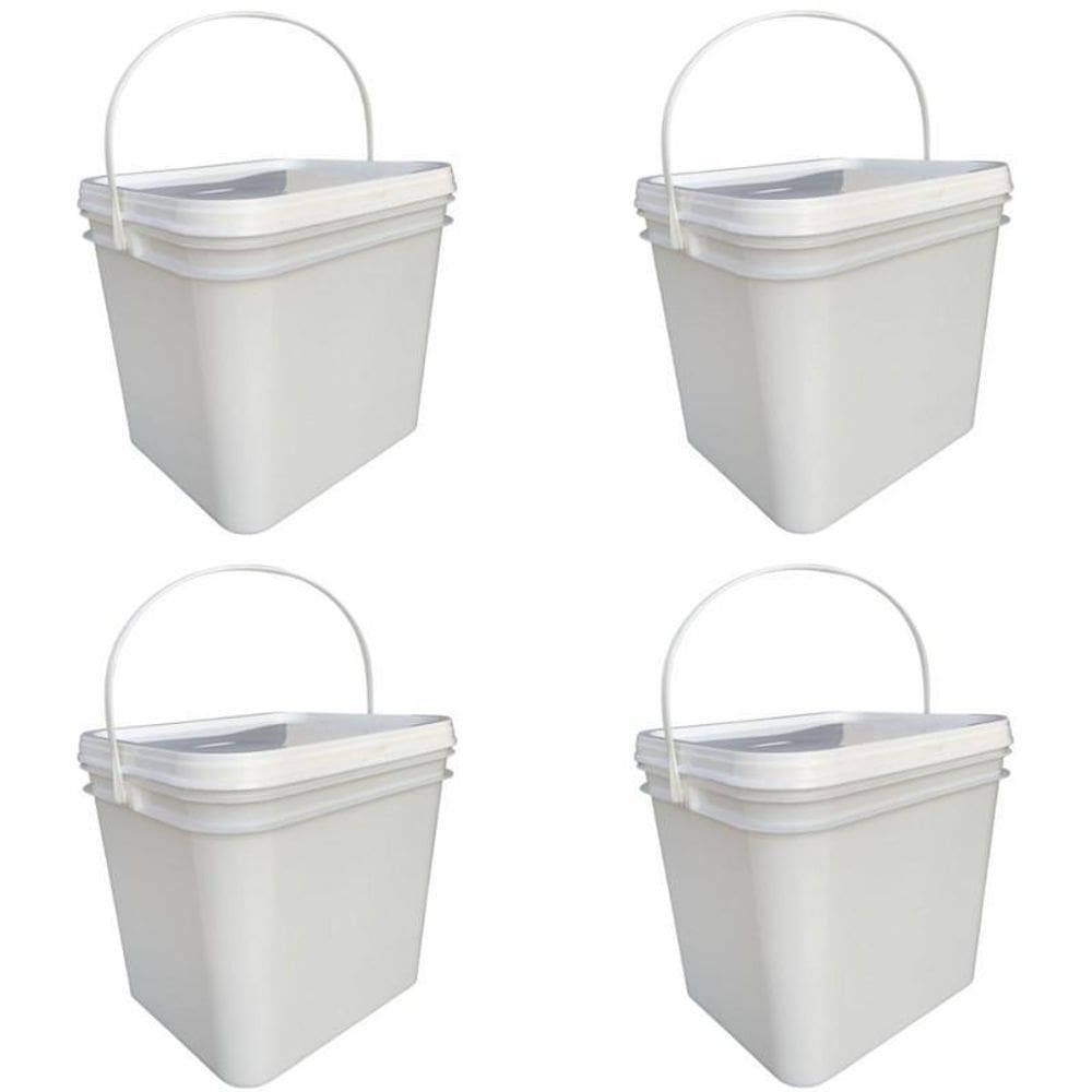 Balde para jardim vertical retangular 3.6l - 4 pçs