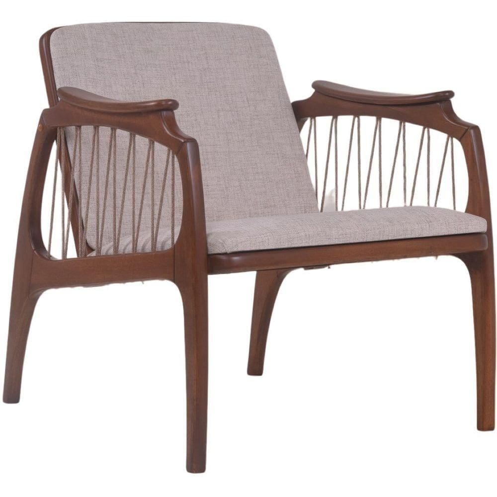 Poltrona ágata Madeira Maciça Castanho