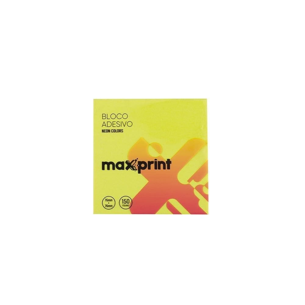 Bloco adesivo post-it neon maxprint