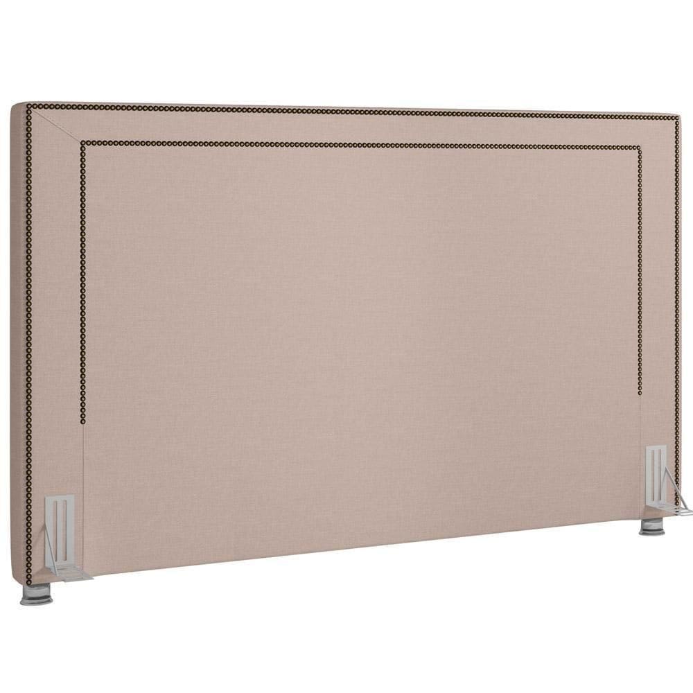 Cabeceira Cama Box Casal King 195cm P05 Berlim Linho Bege