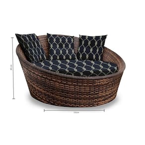 Chaise Orbit Em Fibra Sintética - Tecido Nautical Marinho