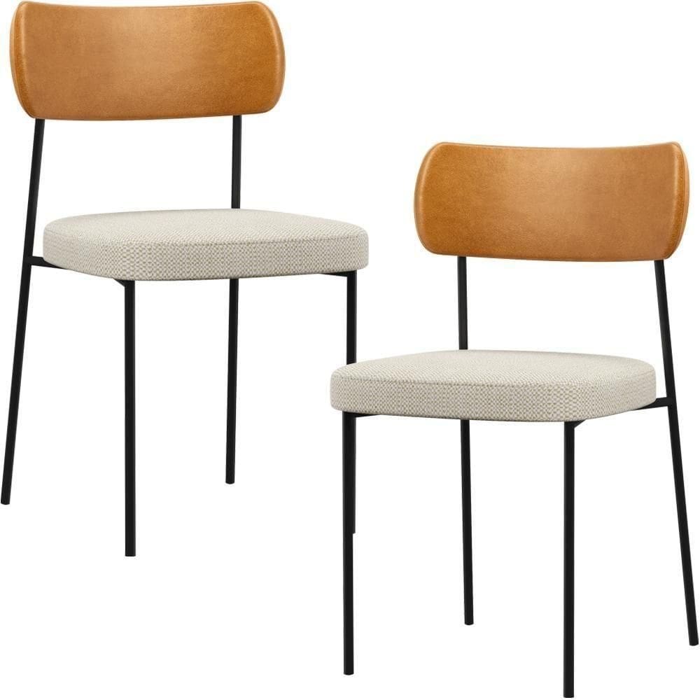 Kit 02 Cadeiras Sala De Jantar L02 Whisky Champagne