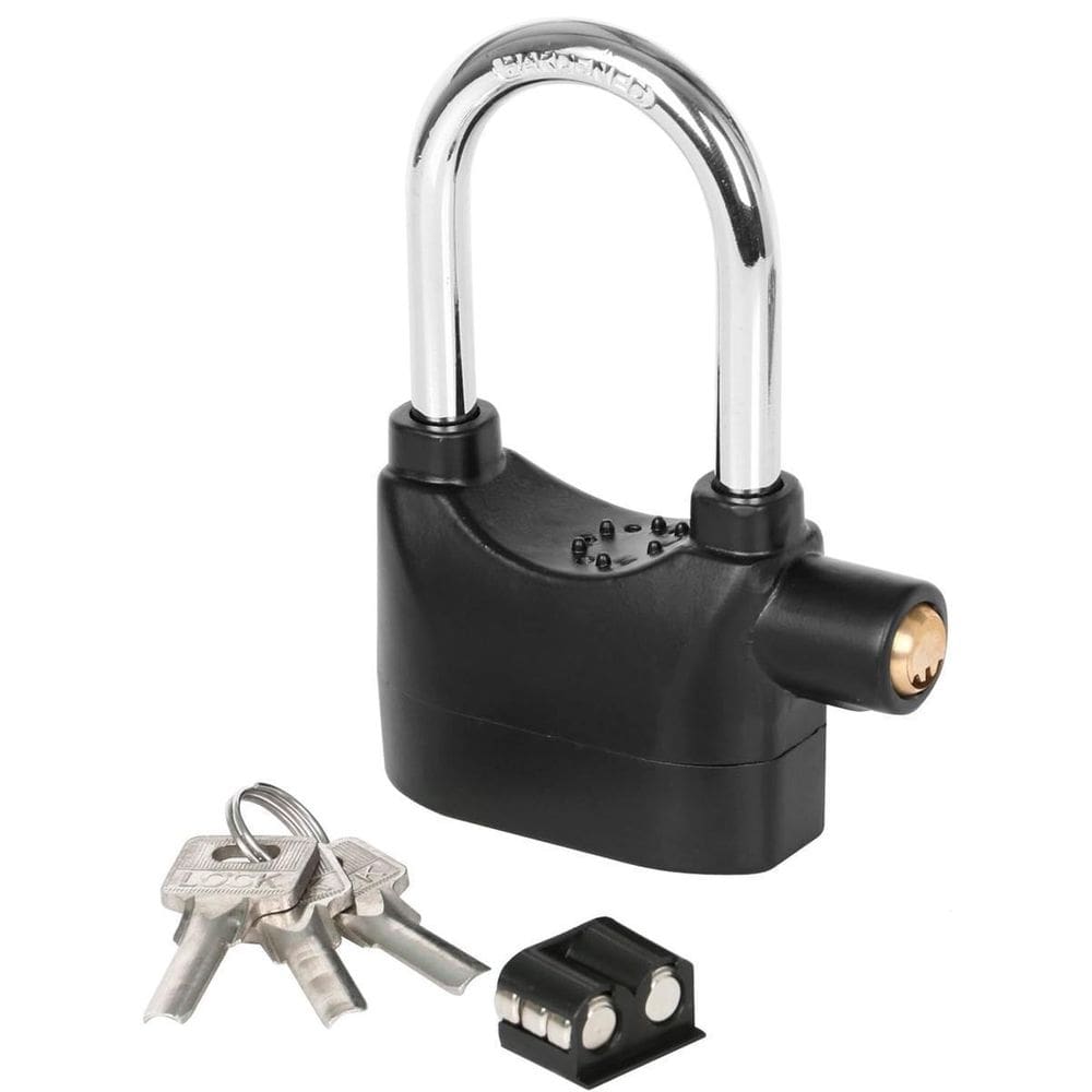 Cadeado com alarme sonoro moto/bike/mala/portão anti roubo