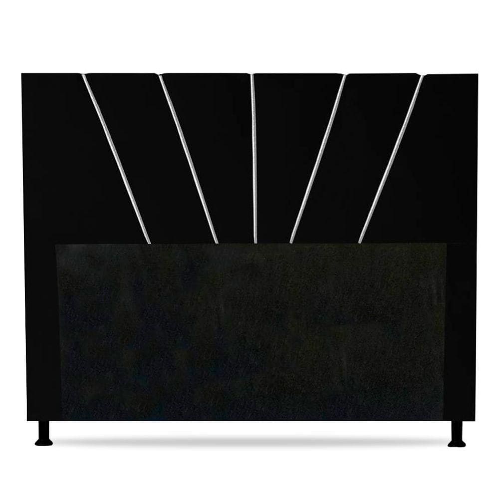 Cabeceira Cama Box Casal King Size Dallas 195Cm Preto