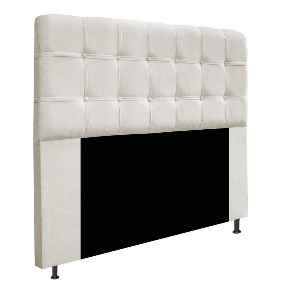 Cabeceira Mel 195 Cm King Size Com Botonê Suede Bege