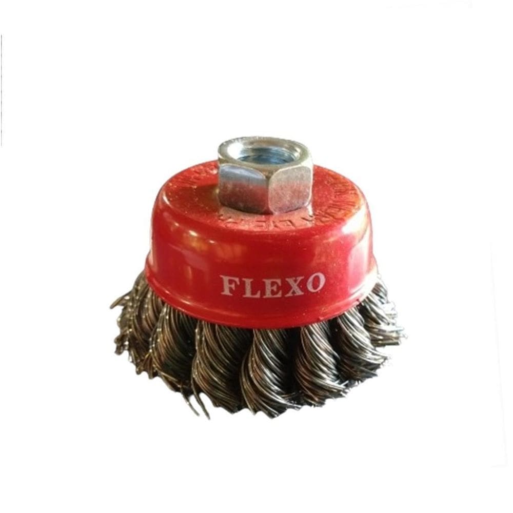 Escova copo aço carbono trançado 3 cx 10/unid