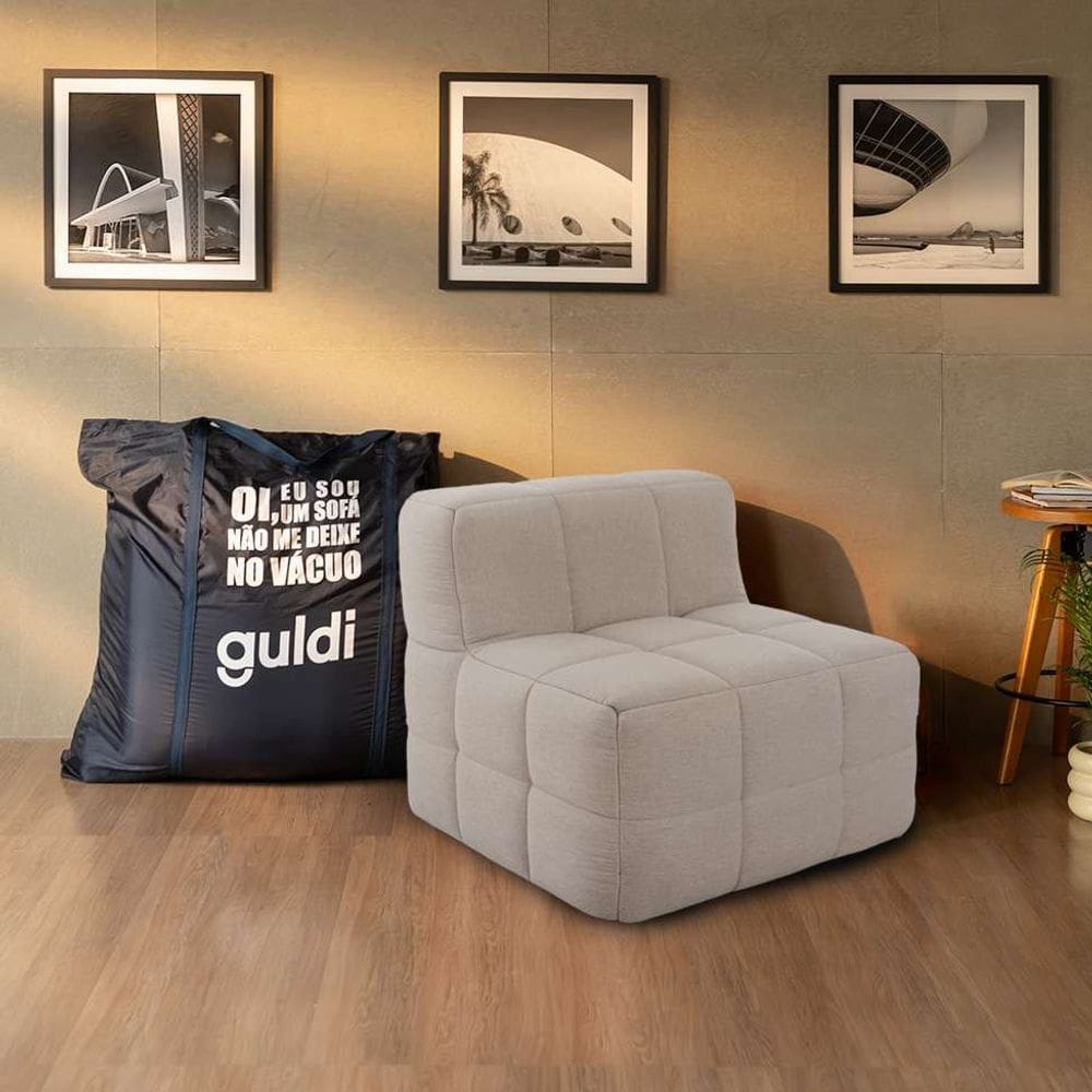 módulo central sofá guldi popup linho cru