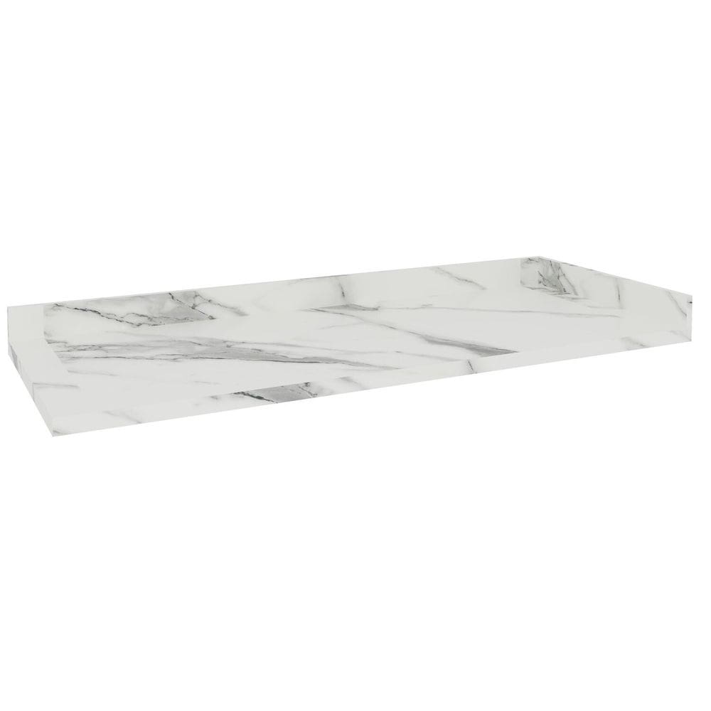 Tampo 135cm Balcão Canto Cozinha Flórida Calacatta