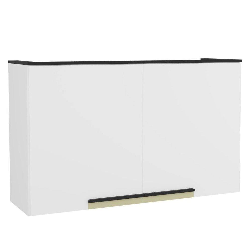 Armário Aéreo 120cm 2 Portas Cozinha Flórida Branco Artico