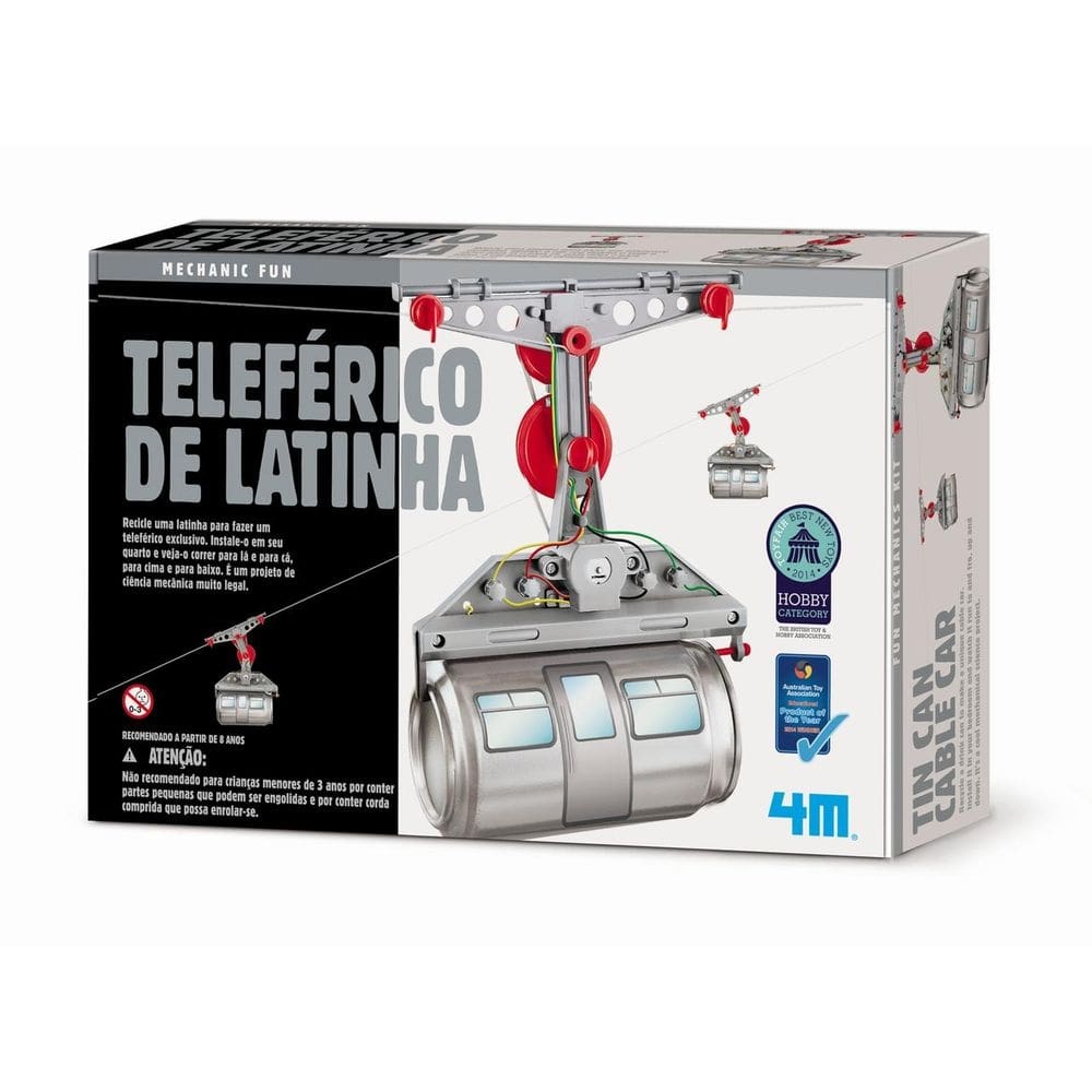 Teleférico de latinha - 4m - brinquedo educativo