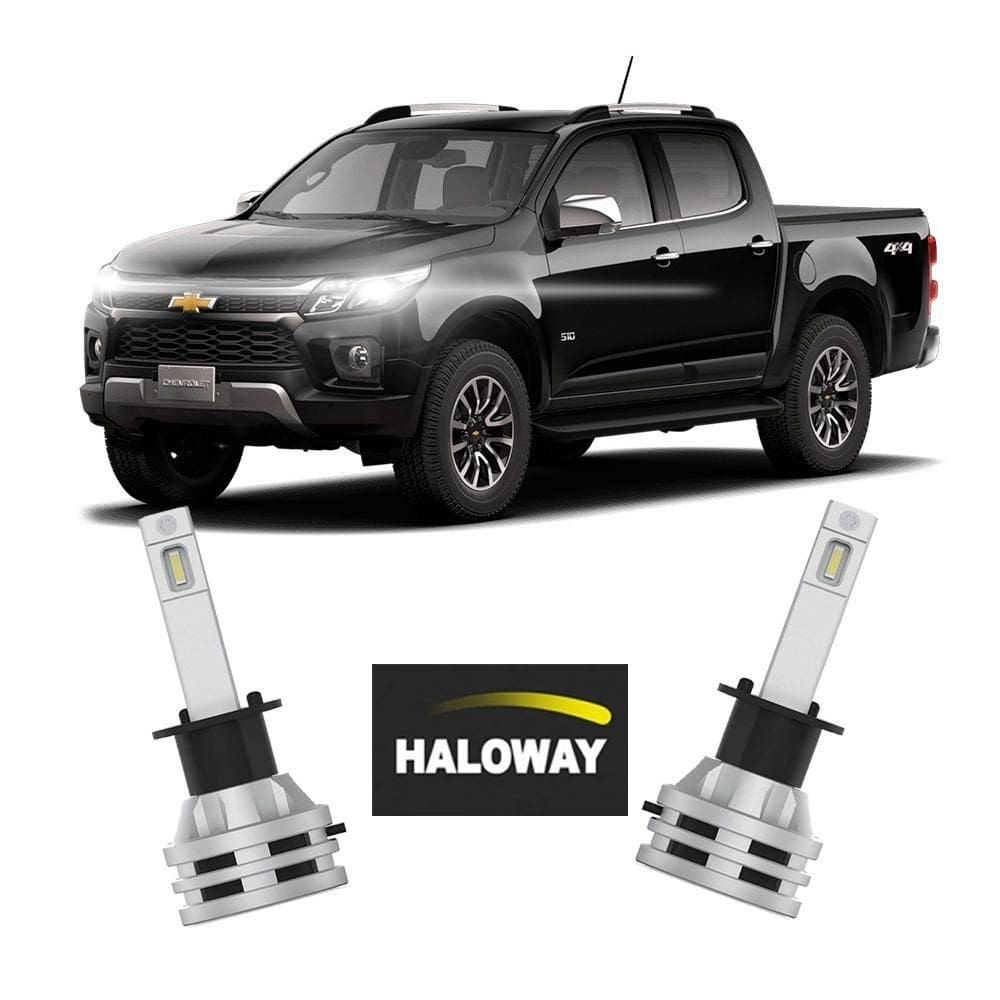 Par lâmpada led farol alto s10 2012/2021 6500k haloway