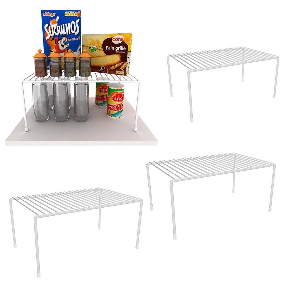 Kit 4 Organizador Armário Médio 33Cm Branco