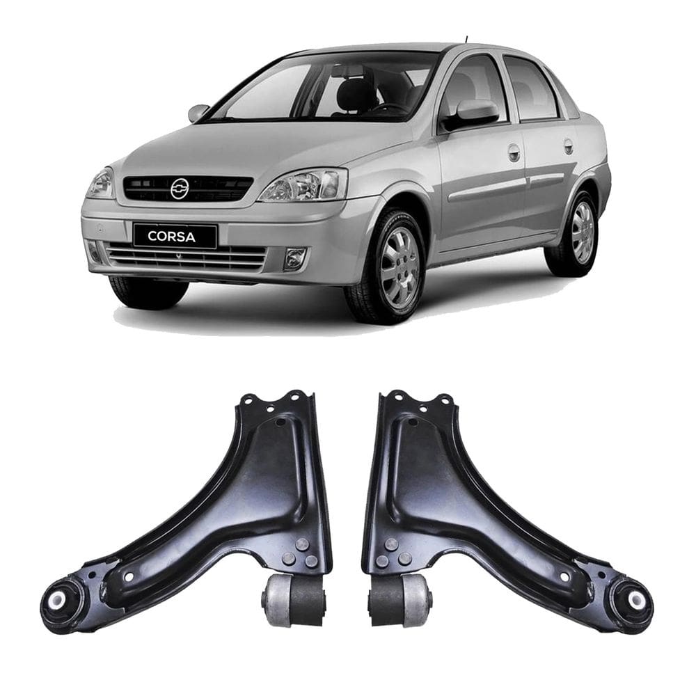 Kit 2 bandeja balança leque dianteiro corsa sedan 2008- 2010