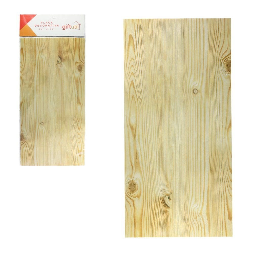 Placa Decorativa Papel de Parede Madeira Clara 30x60cm