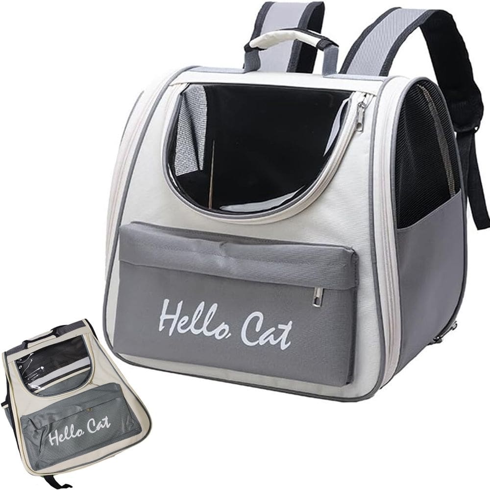 Mochila Bolsa Transporte Pet Gato Cachorro Animais Domesticos Visao Panoramica Bolso Ventilado Passeio